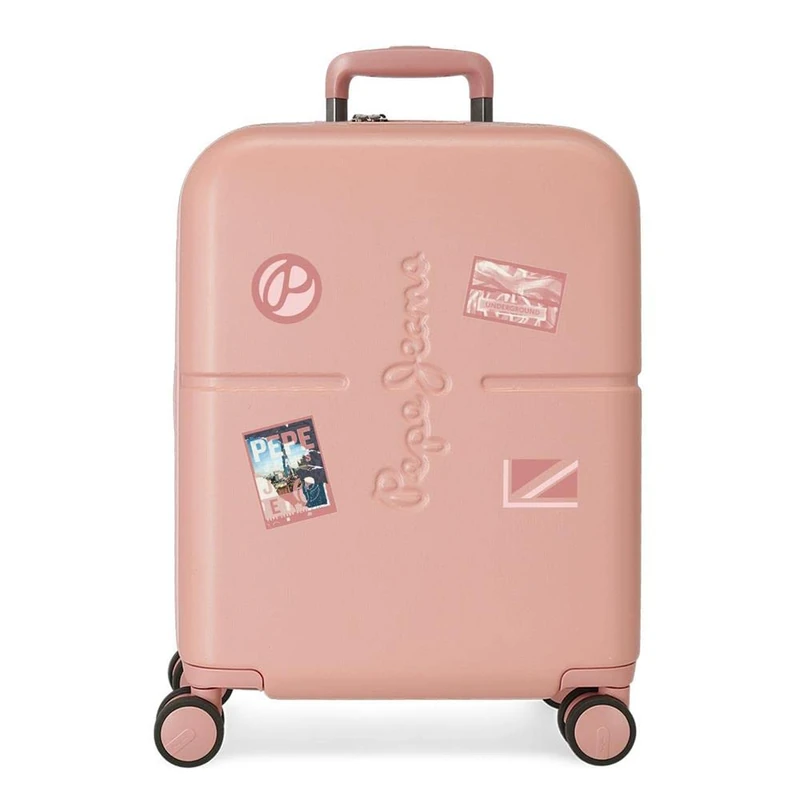Pepe Jeans Chest Pink Cabin Suitcase 40 x 55 x 20 cm Rigid ABS Built-in TSA Closure 37L 2.7 kg 4 Wheels Double Hand Luggage