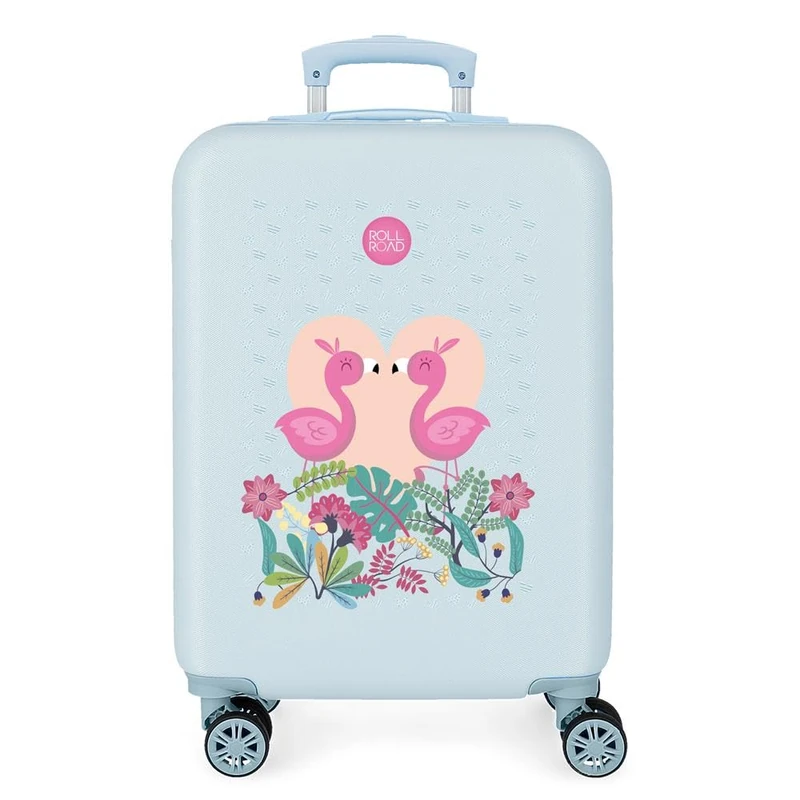 Roll Road Pelican Love Cabin Suitcase Blue 38 x 55 x 20 cm Rigid ABS Side Combination Lock 32L 2 kg 4 Wheels Double Hand Luggage