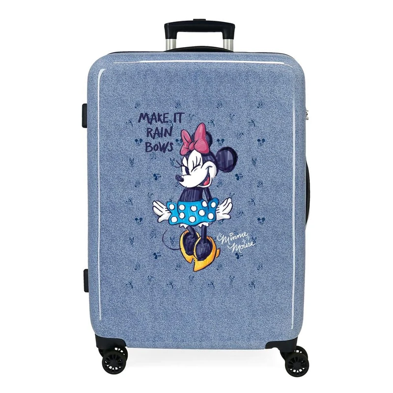 Disney Minnie Make it rain Bows, Blue, única, Medium Suitcase