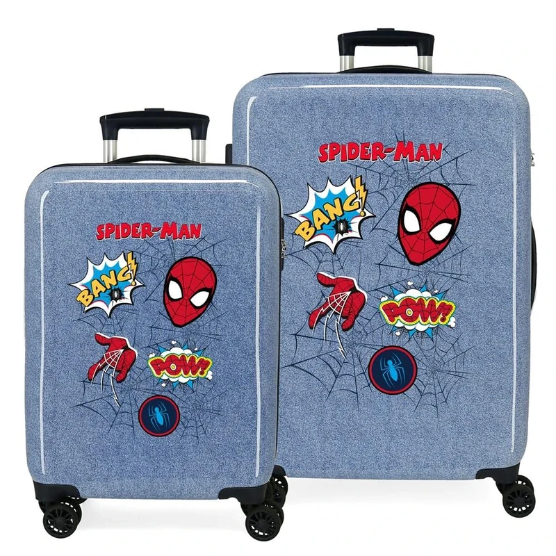 Marvel Spiderman Denim, Blue, única, Suitcase Set