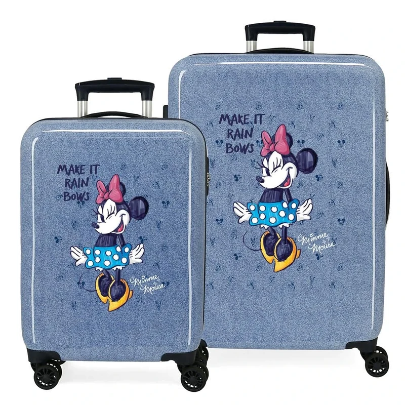 Disney Minnie Make It Rainbows, Blue, Talla Unica, Suitcase Set, Blue, Talla Unica, Suitcase Set
