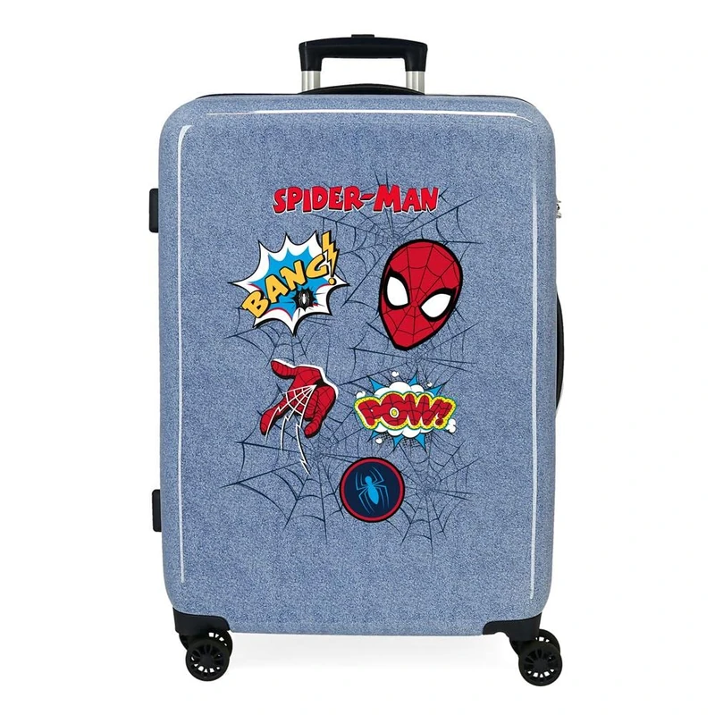 Marvel Spiderman Denim, Blue, única, Medium Suitcase