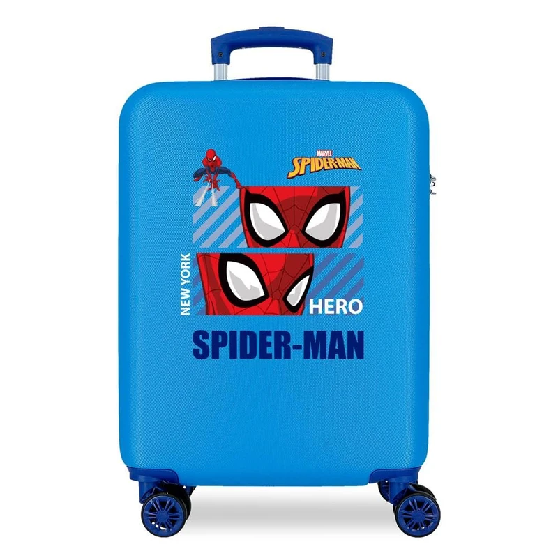 Marvel Spiderman Hero Cabin Suitcase Blue 38 x 55 x 20 cm Rigid ABS Side Combination Lock 34L 2 kg 4 Wheels Double Hand Luggage