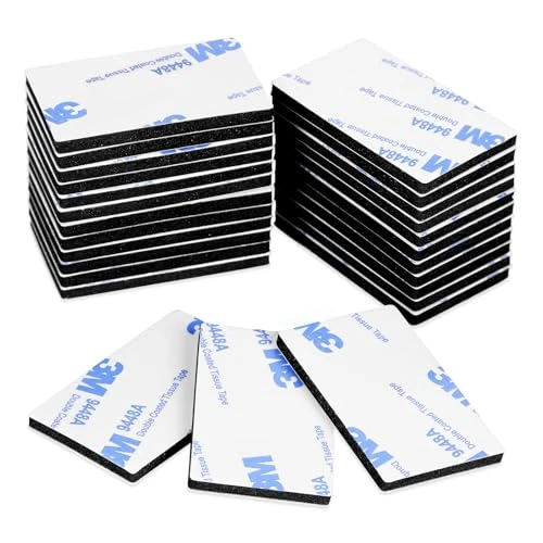 ZISMA Double Sided Sticky Tape 50 Pcs Heavy Duty Strong Mounting Adhesive Foam Pads Waterproof Rectangle (50mm x 30mm)