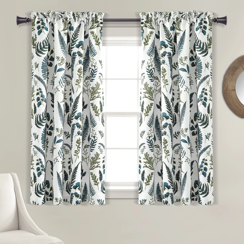 Lush Decor Devonia Allover Light Filtering Window Curtain Panel Pair, 63" L x 52" W, White