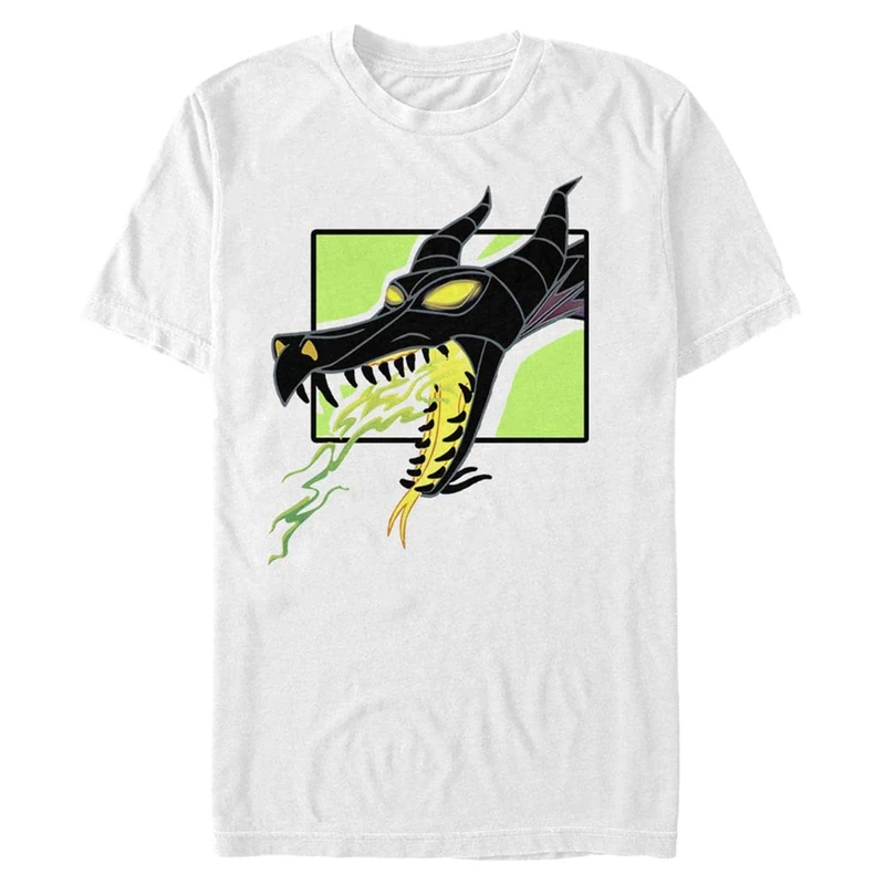 Disney Men's Villains Dragon Breath T-Shirt, White, L - Image 1