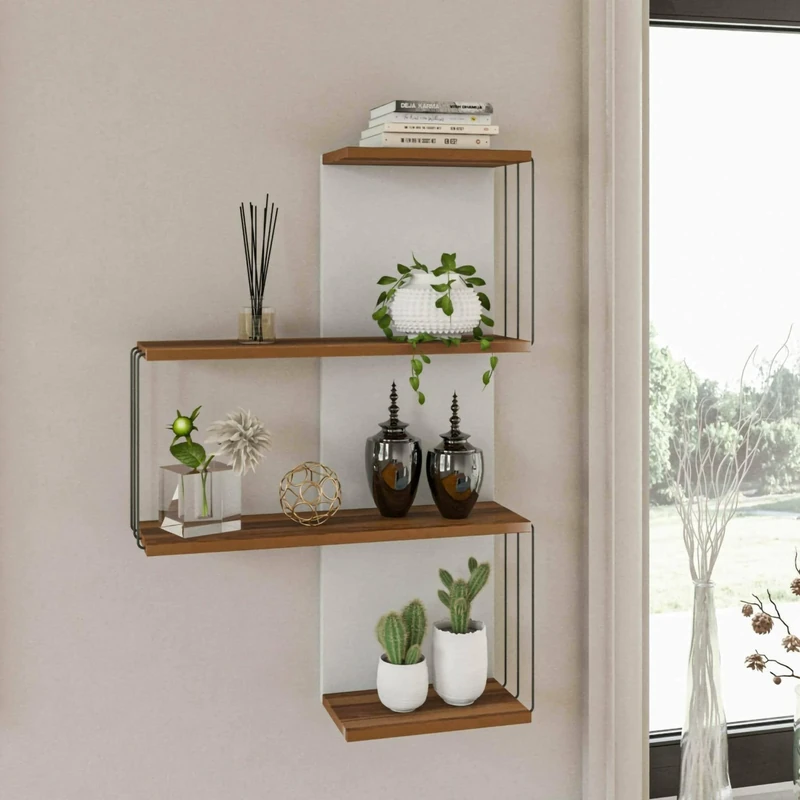 Dmora Hadar Shelving Unit Brown 64x19x96h cm 3 Shelves