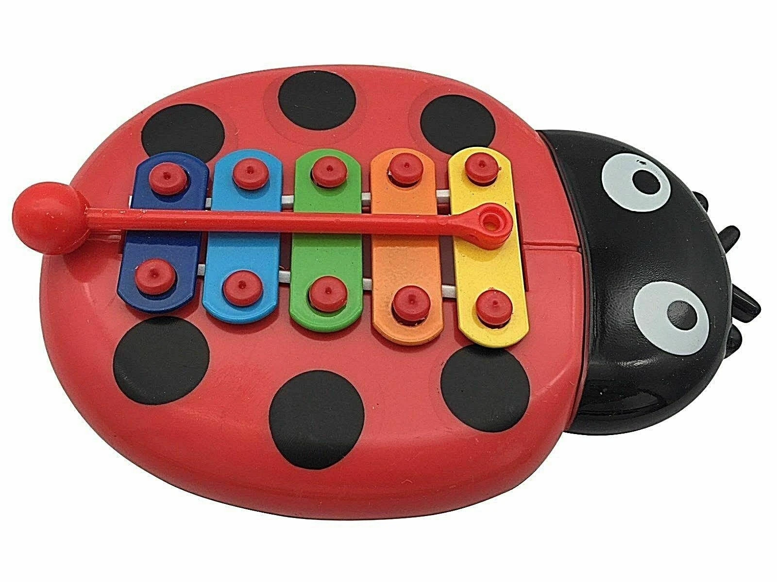 Ladybug Xylophone, Musical Instrument for 3+, Glockenspiel Toy, Educational Music Learning Activity, Fun Gift Encourages Creativity and Development