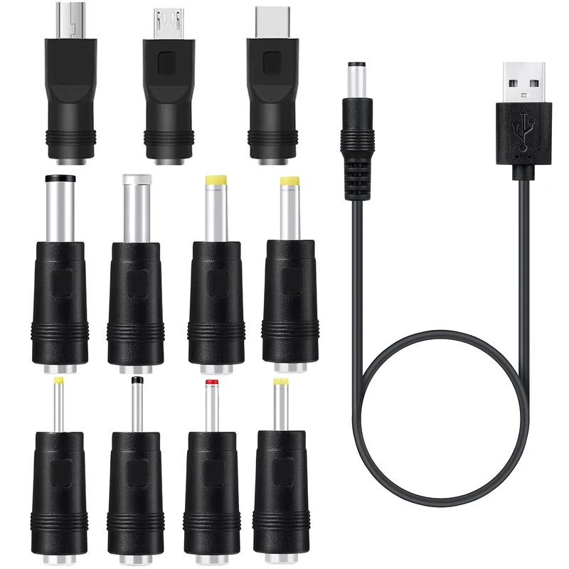 PREMIER ADAPTER Fast Charging Made Easy: 90cm Black Charger Power Cable Lead with PremierAdapter 5.5mm * 2.1mm USB 2A for 5V and 6V Devices [UC9A]