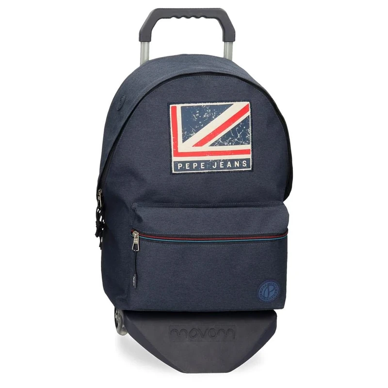 Pepe Jeans Aidan Laptop Backpack Double Compartment with Trolley 15.6" Blue 31 x 44 x 17.5 cm Polyester 20.46L