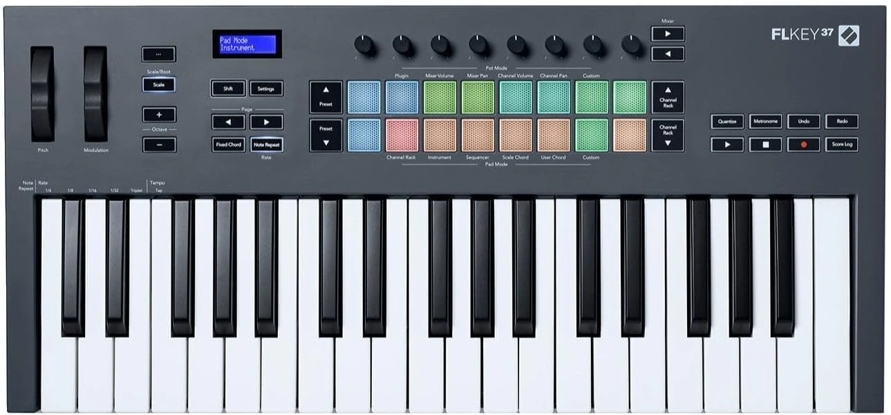 Novation FLkey 37 MIDI Keyboard Controller — Seamless FL Studio Integration with Chord Mode and Scale Mode. All the software you need for Music Production