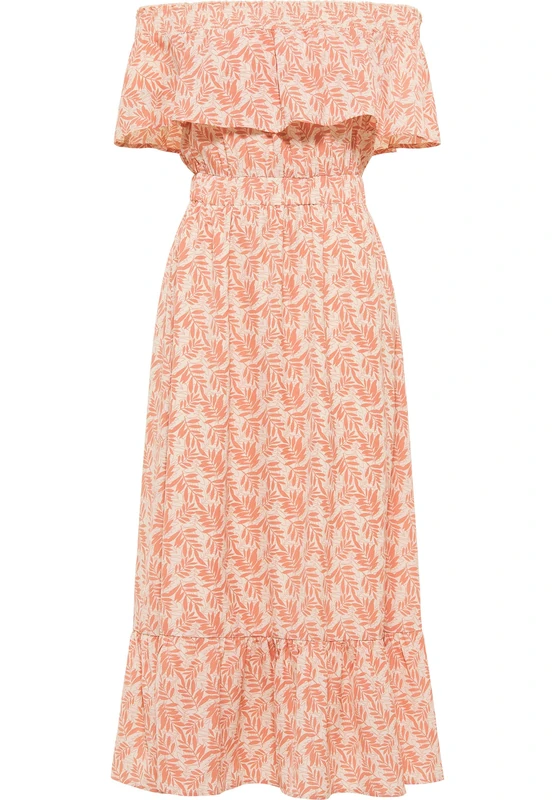 IZIA Women's Maxi Dress with All-Over Print, Pink, S