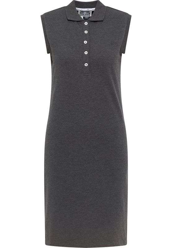 DreiMaster Maritim Women's Bridgeport Piquu Dress, Dark Grey Melange, S