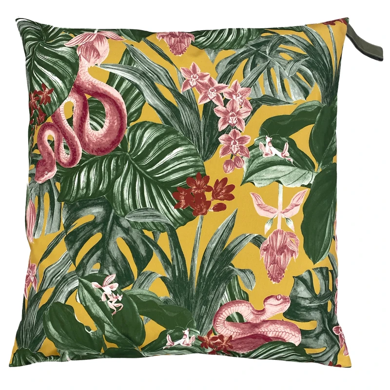furn. Medinilla Outdoor Polyester Filled Floor Cushion, Polyester, Mustard - Image 1