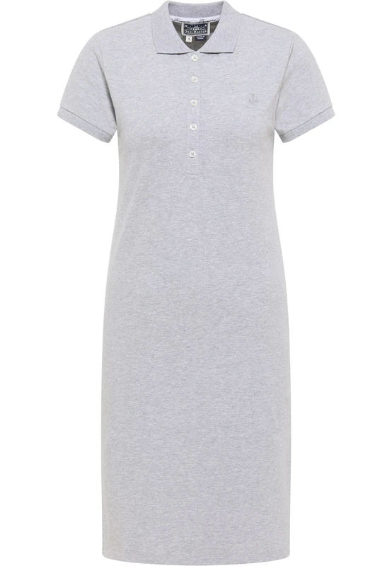 DreiMaster Maritim Women's Bridgeport Piquu Dress, Light Grey (Light Grey Blend), M