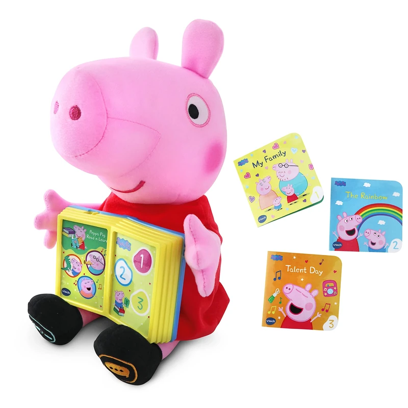 VTech -80-552222 Interactive Plush Pig Learn with Peppa Diverbooks, Color, Single (80-552222)