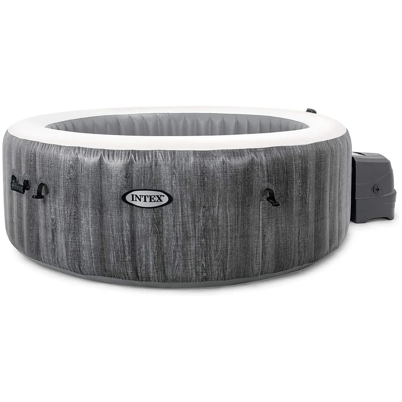 Intex PureSpaTM Greywood Deluxe Round 6 Person – 28442BS,Grey,80.3 x 60 x 54.9 cm