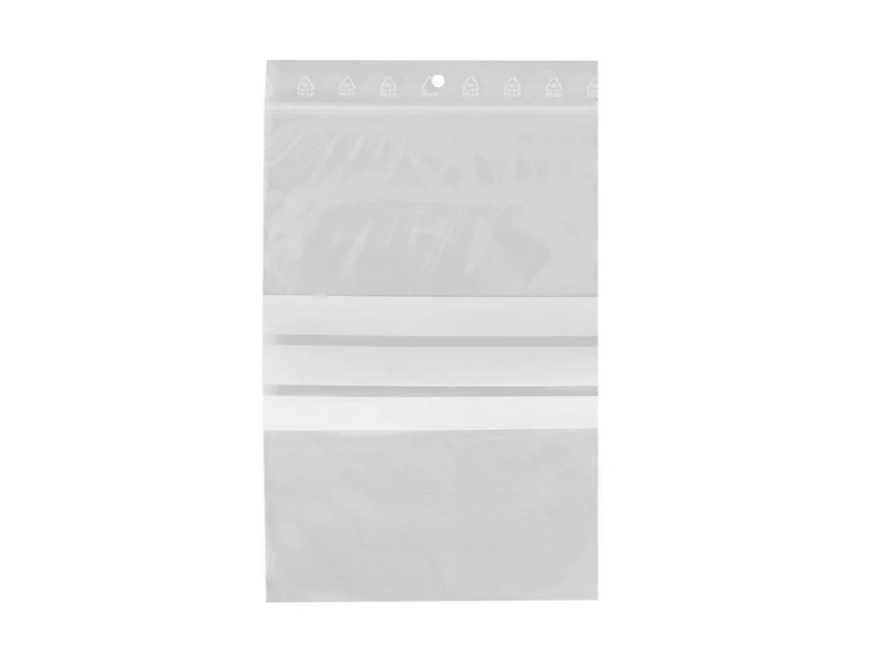 Carte Dozio - Clear Envelopes with Zip Closure - Internal Size 160 x 220 mm - Pack of 1000