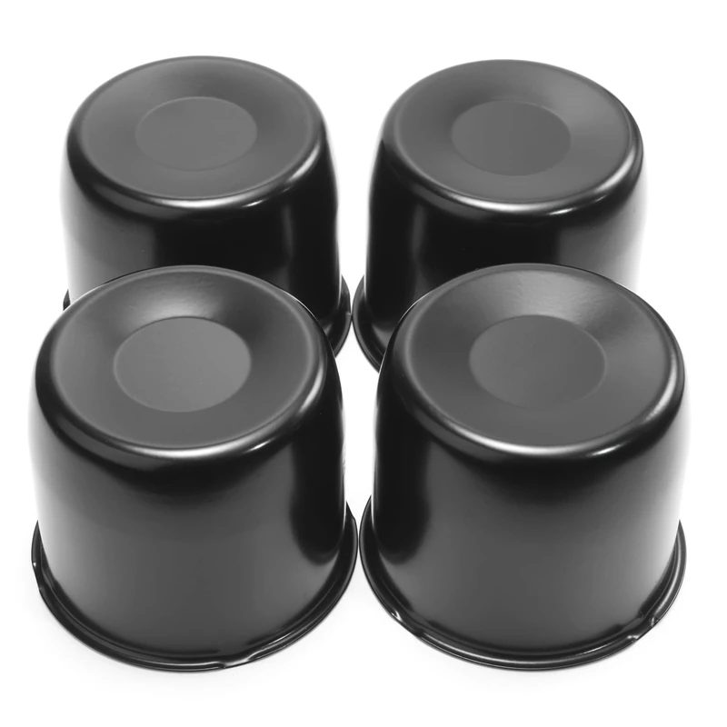 4.25" Hub 3.66" H Push Through Center Caps Black for Trailers Trucks Wheel Rims (4pcs 4.25" Push Thru Center caps)