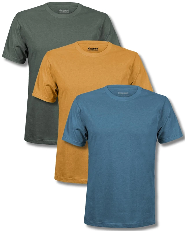 Kingsted T-Shirts for Men Pack - Royally Comfortable - Super Soft Premium Fabric - Well-Crafted Classic Tee, Royal 3 Pack, XXL