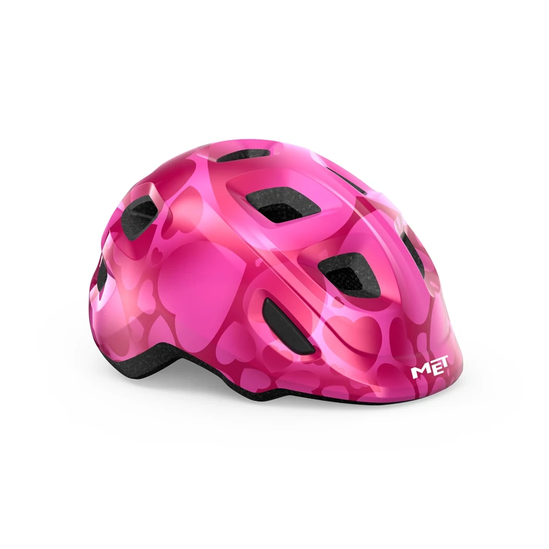 MET - Hooray Children's Cycling Helmet In Pink / Hearts Size Extra Small (46-52 cm) - Image 1