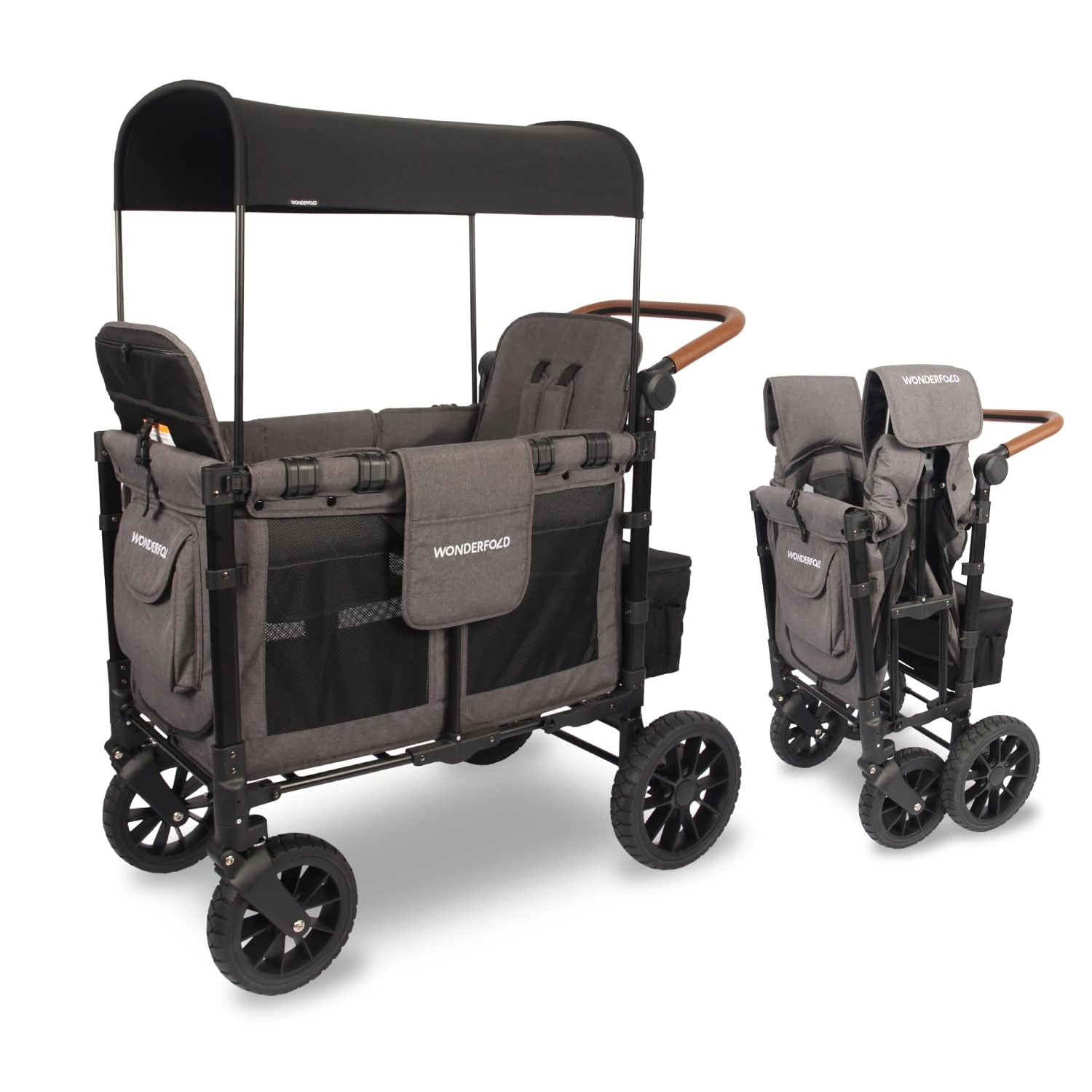 WonderFold W2 Luxe Stroller Wagon Charcoal Grey