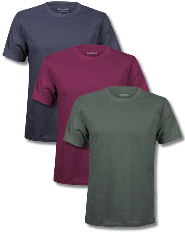 Kingsted T-Shirts for Men Pack - Royally Comfortable - Soft & Fresh Premium Fabric - Well-Crafted Classic Tee, Essential 3 Pack, Large