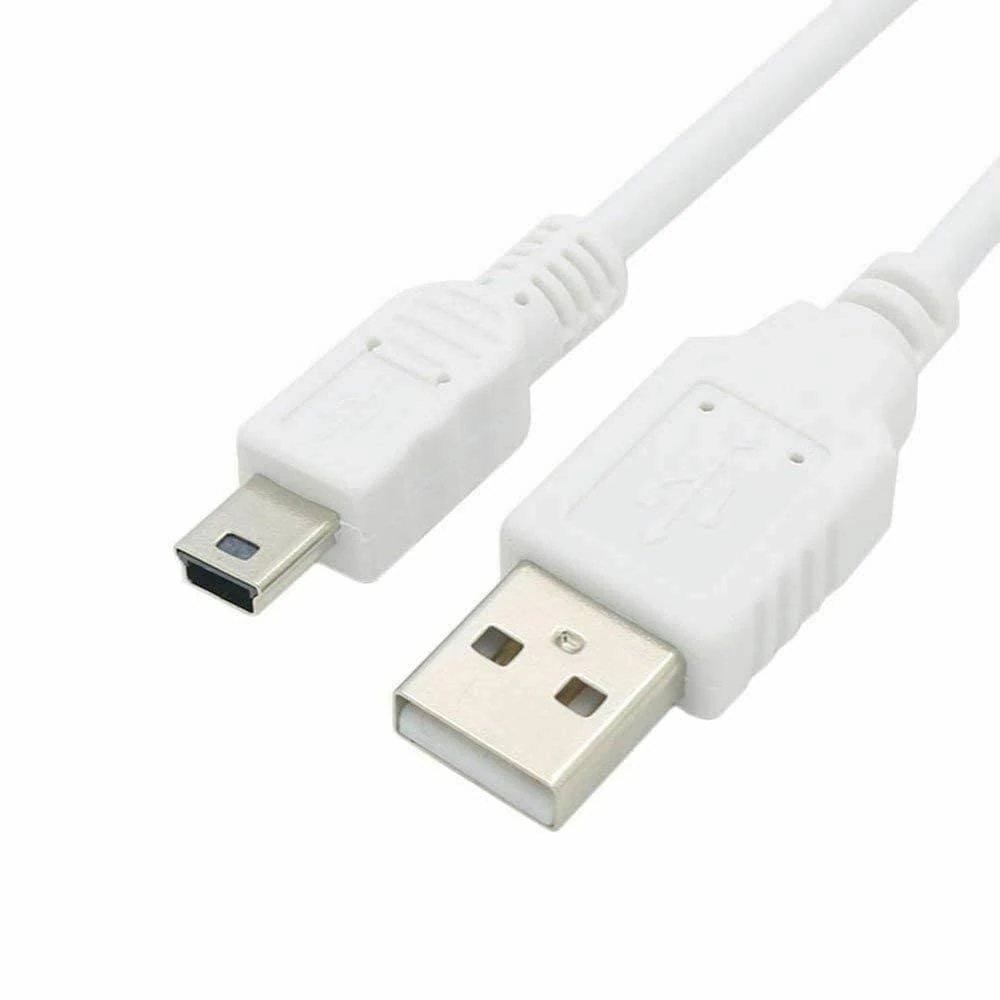 Mr Gadget Solutions® 2 Meter USB A to mini-B Cable, USB A Mini-USB B, 2.0, Male Connector/Male Connector, White