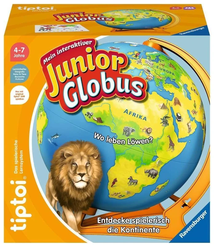 Ravensburger tiptoi® 00115 - My interactive junior globe - children's toys from 4 years