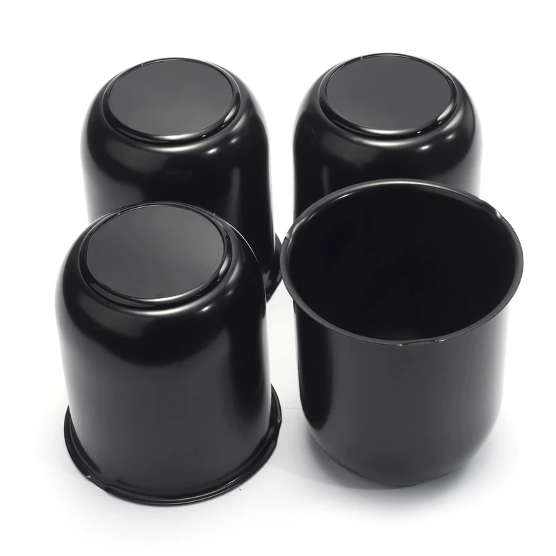 GTownWorks 4Pcs 3.19inch Trailer Wheel Center Caps Fit 3.19" Center Bore Truck Trailer RV SUV Wheels Rims, Carbon Steel Black Hub Covers