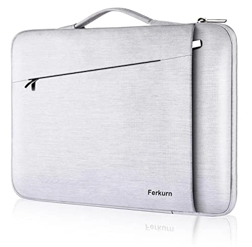 Ferkurn Laptop Case Sleeve Cover Chromebook Case Compatible with Macbook Air/Pro, iPad, Surface Pro, Acer Spin, HP, XPS, ASUS Vivobook, Samsung, Waterproof Laptop Bag, White, 14 inch