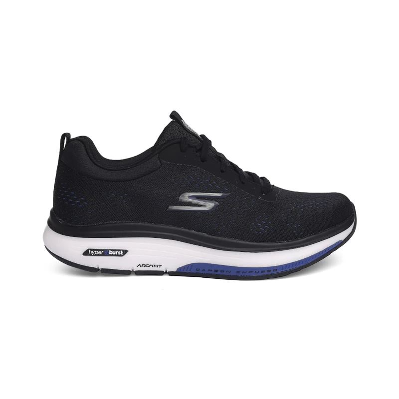 Skechers Men's 216244 BKBL Trainers, Black and Blue Textile/Synthetic, 7 UK
