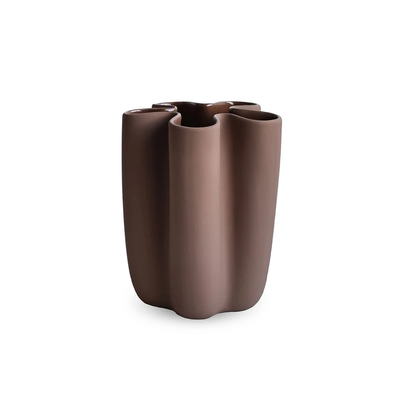 Cooee Design Tulipa Vase 20 cm Hazelnut Ceramic Tulip Vase Hazelnut Colour