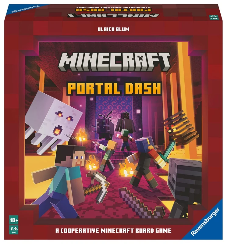 Ravensburger Familienspiel Minecraft Portal Dash, Gesellschaftsspiel für Kinder und Erwachsene, für 2-4 Spieler, Brettspiel ab 10 Jahren - Image 1