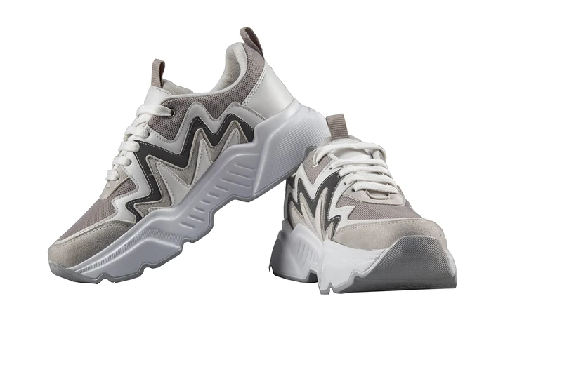 Piccola Lala Women's De-pl-rb-000168 Sneaker, Gray, 4 UK