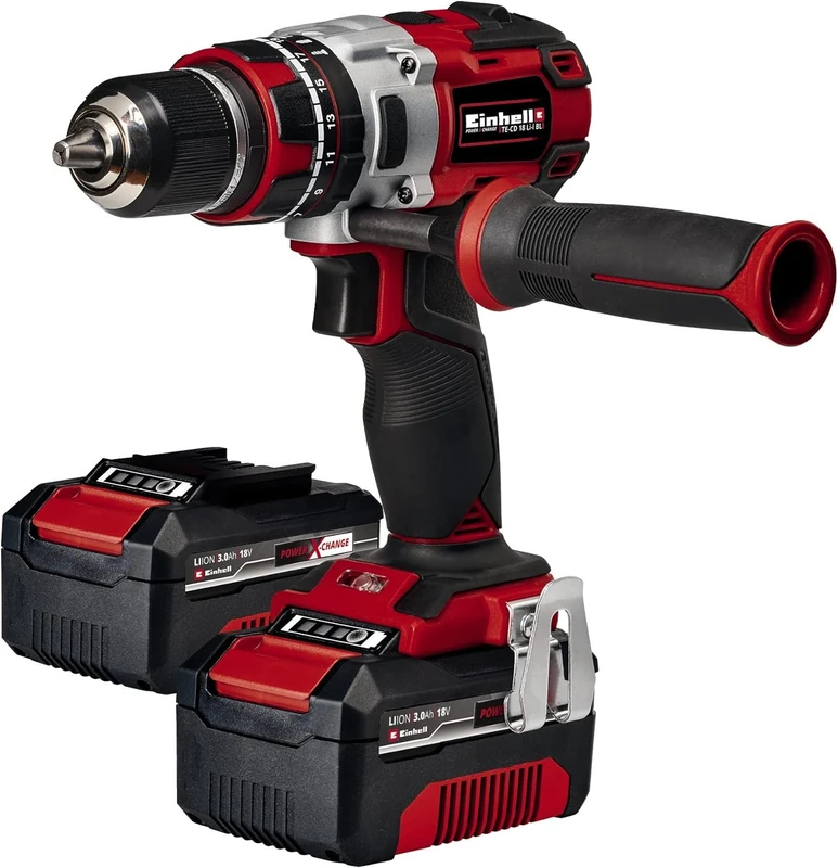 Einhell TE-CD 18 Li-i BL Power X-Change Cordless Impact Driver (18 V, 60 Nm Torque, 22 Positions, Kit Version, Comes with 2 x 3.0 Ah Batteries and Charger)