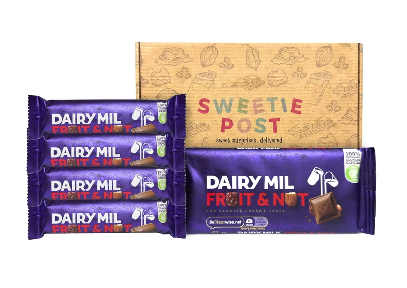 Fruit & Nut Chocolate Gift Box | Letterbox Present | Chocolate Hamper | Retro Grandparent Gift Mum Dad Present