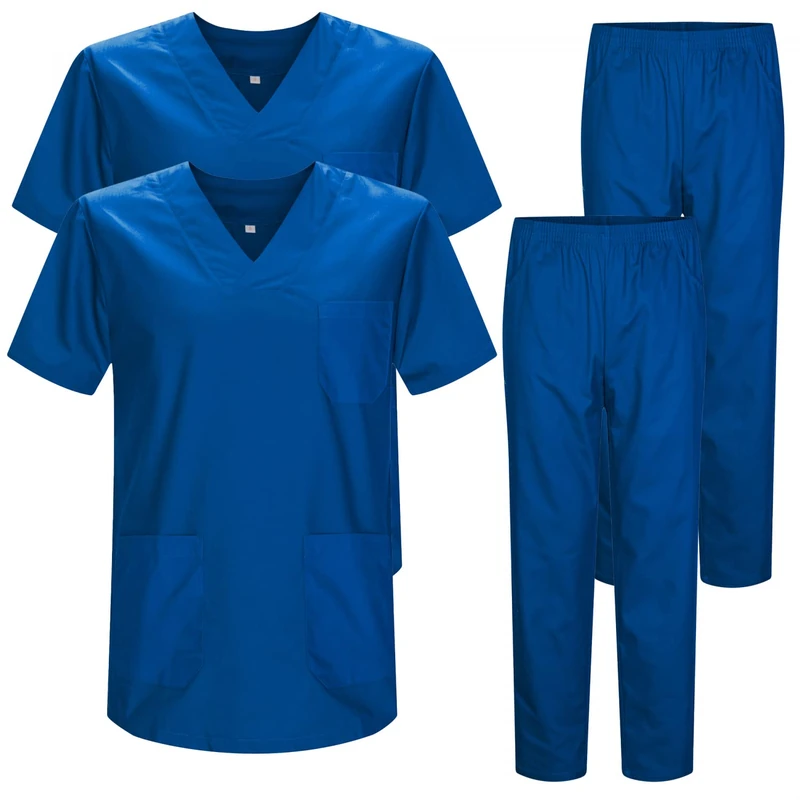 MISEMIYA - Pack * 2 Pcs - Uniforms Unisex Scrub Set – Medical Uniform with Scrub Top and Pants - Ref.2-8178 - Large, Blue 37 22