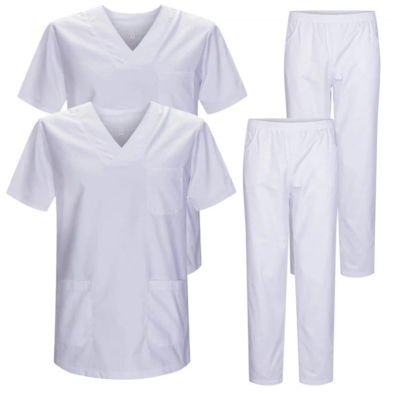 MISEMIYA - Pack * 2 Pcs - Uniforms Unisex Scrub Set – Medical Uniform with Scrub Top and Pants - Ref.2-8178 - 5XL, White 22