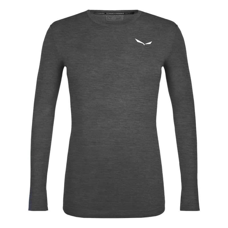 Salewa Zebru Fresh Merino Responsive Long Sleeve Tee Men, Black Out, 52/XL, Male