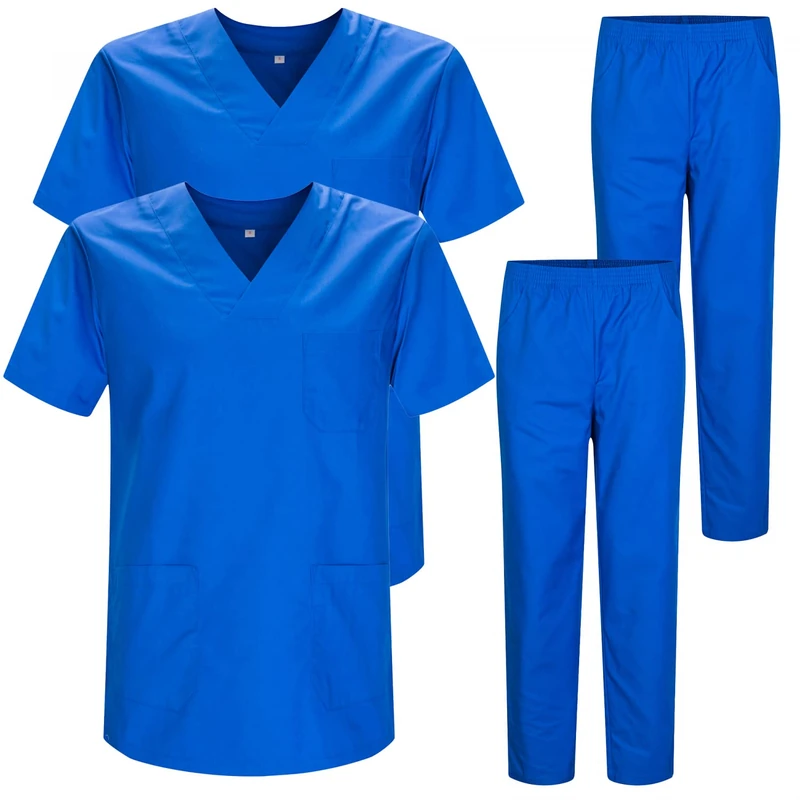 MISEMIYA - Pack * 2 Pcs - Uniforms Unisex Scrub Set – Medical Uniform with Scrub Top and Pants - Ref.2-8178 - X-Small, Royal Blue 22