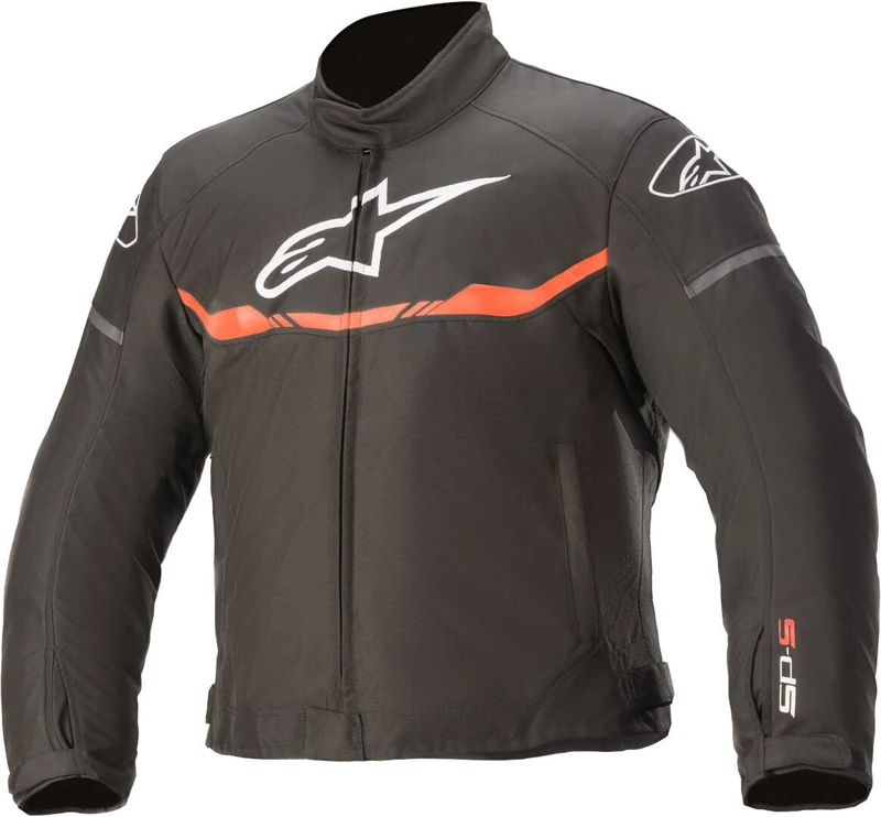 Alpinestars Boy's Youth T-sp S Waterproof Jacket Fluorescent Motorcycle Clothing, Black Red Fluo, 140 (EU)