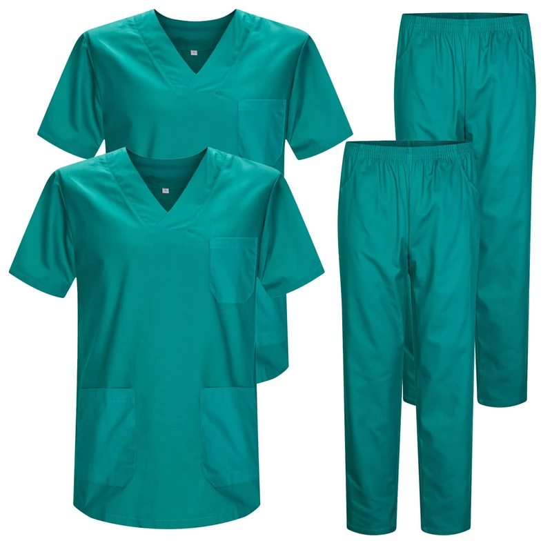 MISEMIYA - Pack * 2 Pcs - Uniforms Unisex Scrub Set – Medical Uniform with Scrub Top and Pants - Ref.2-8178 - 5XL, Green 22
