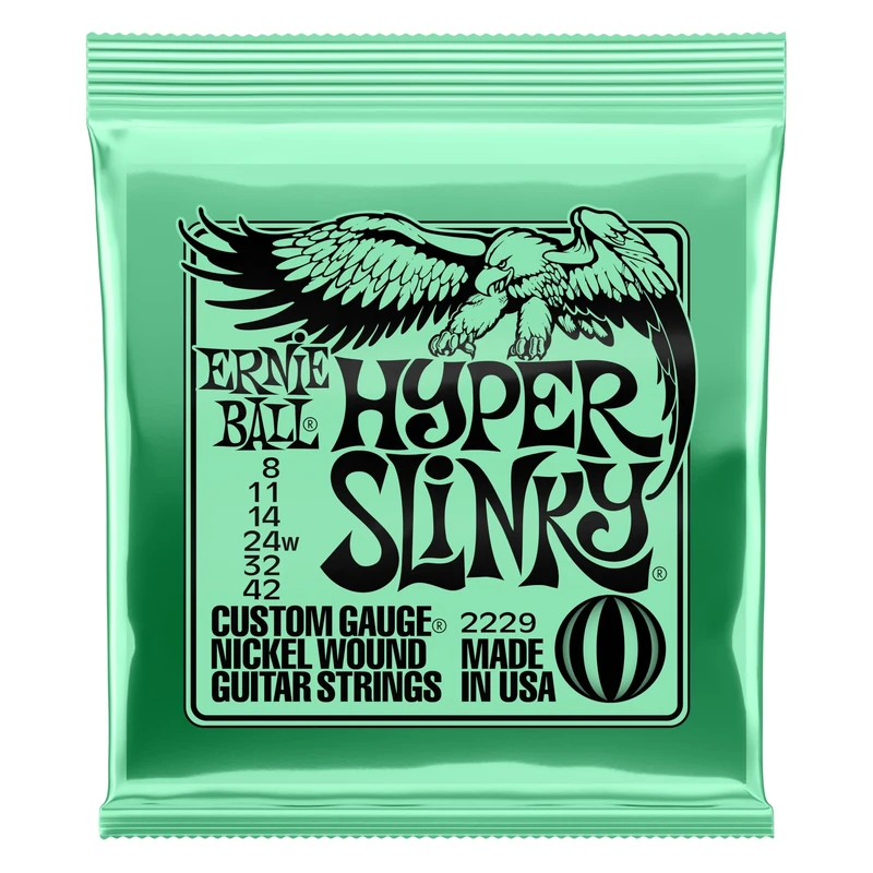 Ernie Ball Hyper Slinky Nickel Wound Electric Guitar Strings - 8 - 42 Gauge