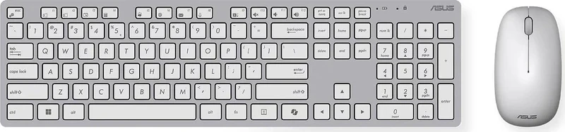 ASUS W5000 Wireless Keyboard and Mouse Set Copilot German Layout White