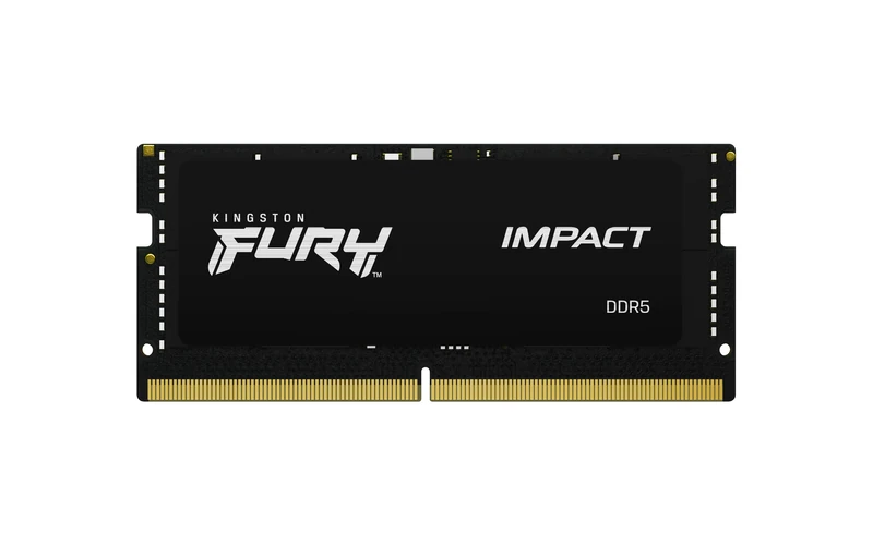 Kingston FURY Impact 32GB 4800MT/s DDR5 CL38 SODIMM Notebook Gaming Memory Single Module - KF548S38IB-32, Black - Image 1