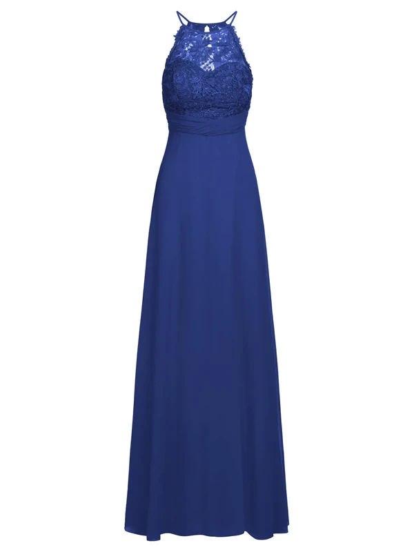 ApartFashion Women's Apart Chiffon and Lace Evening Dress Special Occasion Dress Royal Regular