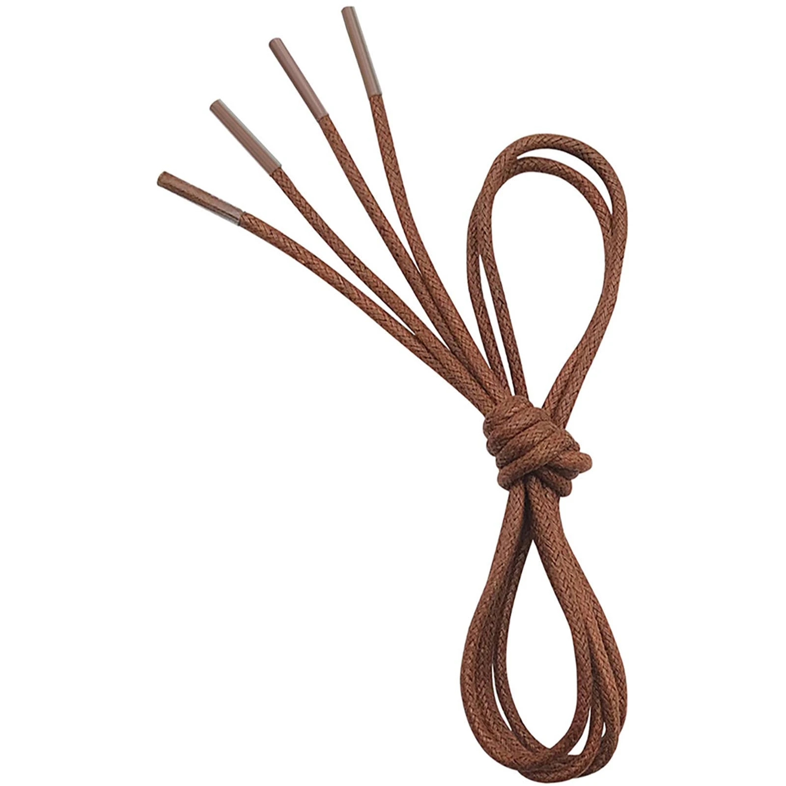 VSUDO 80 cm Waxed Light Brown Shoe Laces, 2.5mm Thin Round Light Brown Laces for Oxford Brogues Derby or Blucher Dress Shoe, Replacement Shoelaces for Women or Men (1 Pair-Light Brown-80cm)