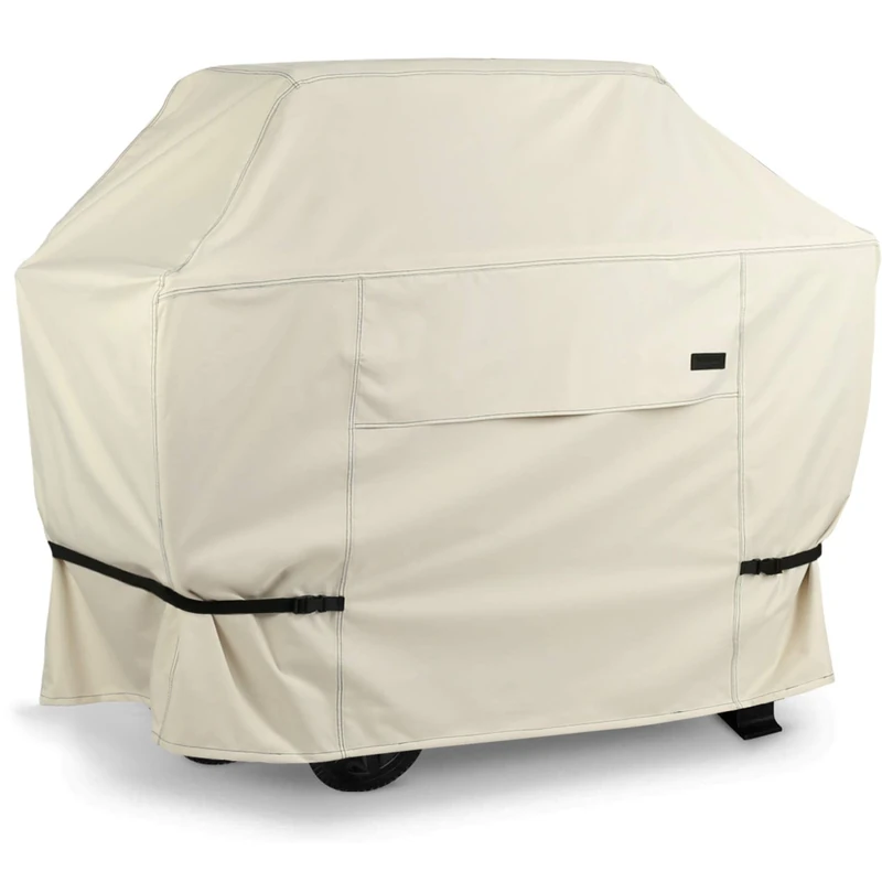 NettyPro Gas Grill Covers Heavy Duty Waterproof 64 Inch Outdoor BBQ Cover 2-3 Burner Barbecue Cover for Weber, Char-Broil, Brinkmann, Nexgrill Grills and More, Beige