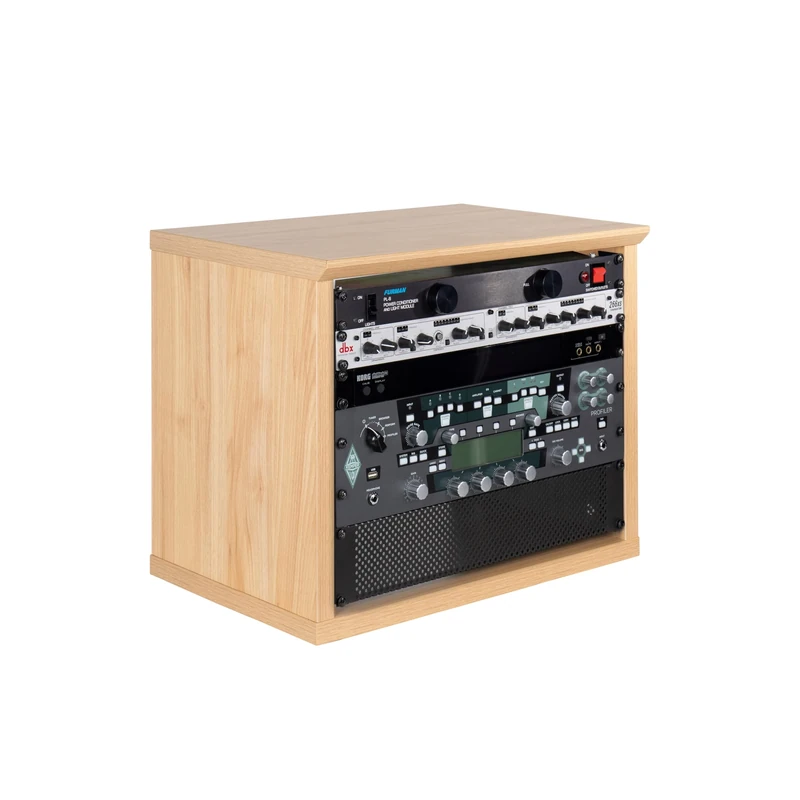 Gator Frameworks Elite Series Furniture Desktop 8U Studio Rack MPL, maple finish (GFW-ELITERK-8U-MPL) - Image 1
